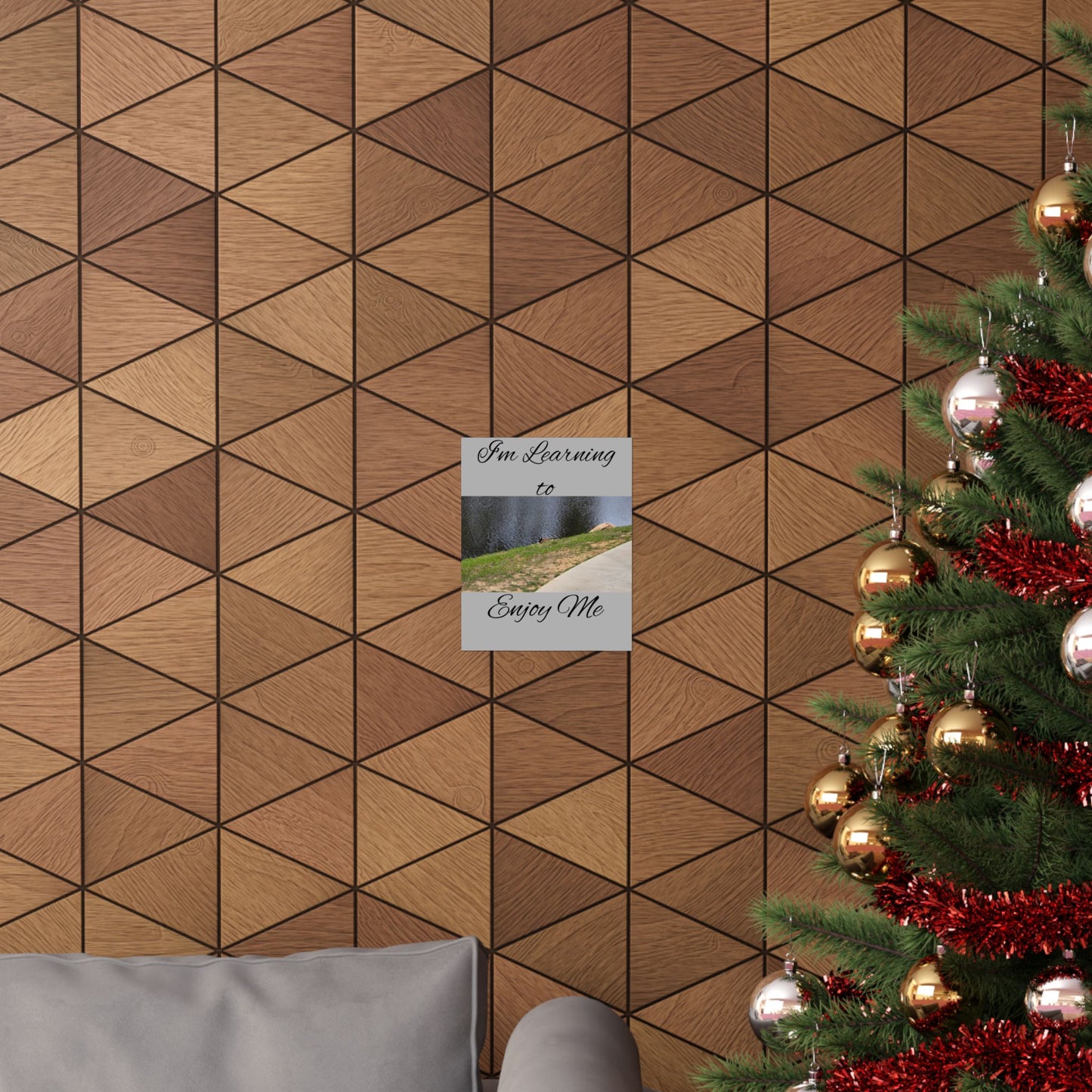 Inspirational Duck Matte Vertical Poster - "I'm Learning to Enjoy Me"