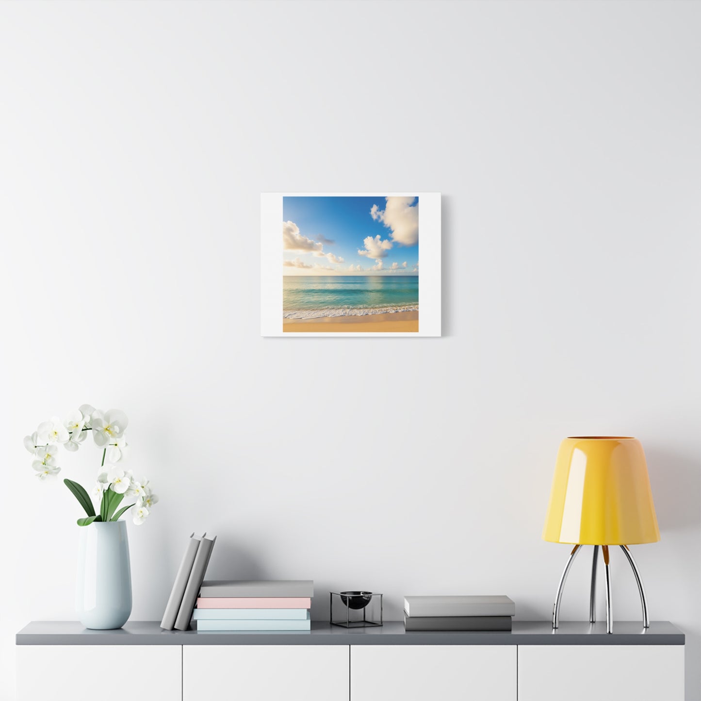 Serene Beach Canvas Art Piece