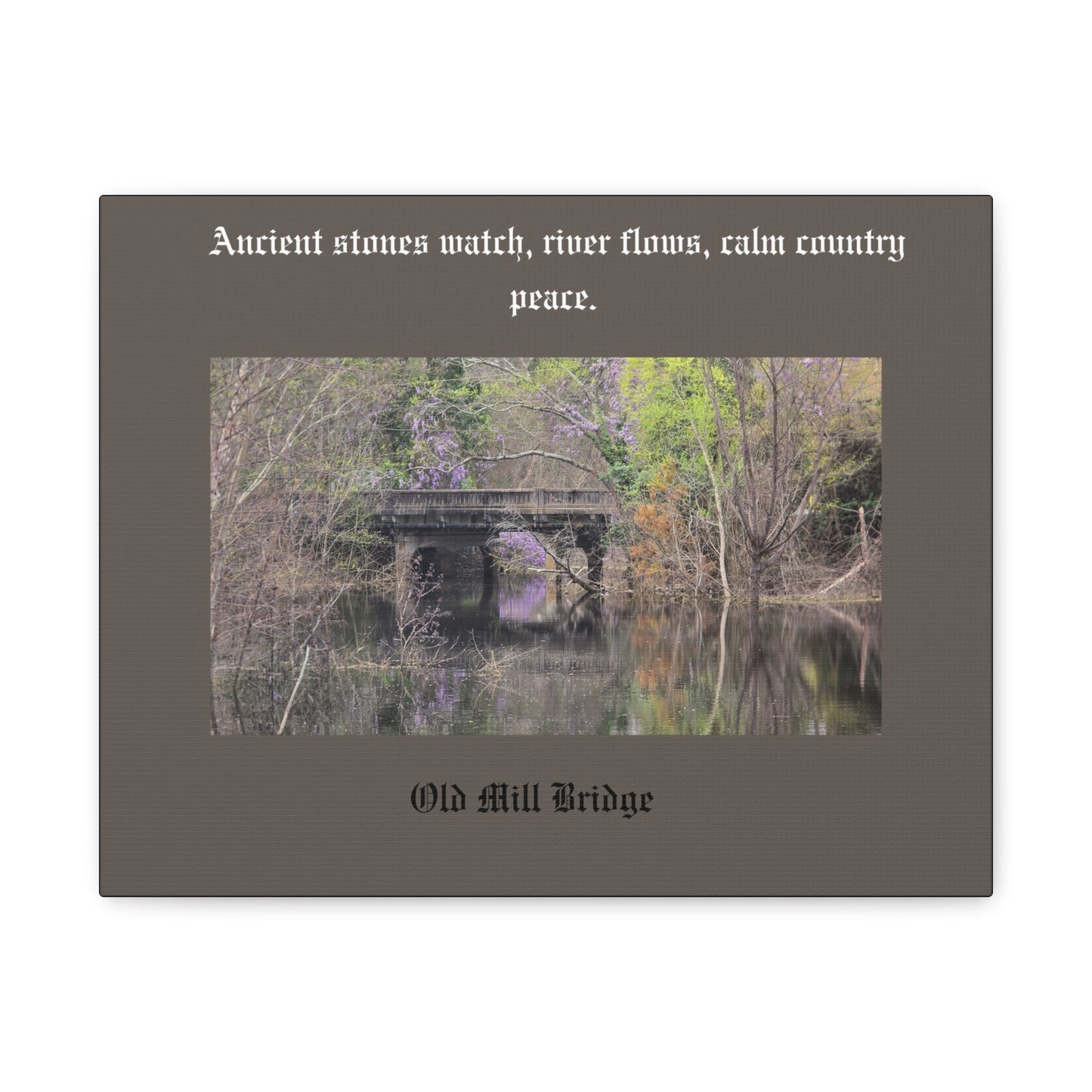 Nature-Inspired Matte Canvas Print: Old Bridge Wall Art