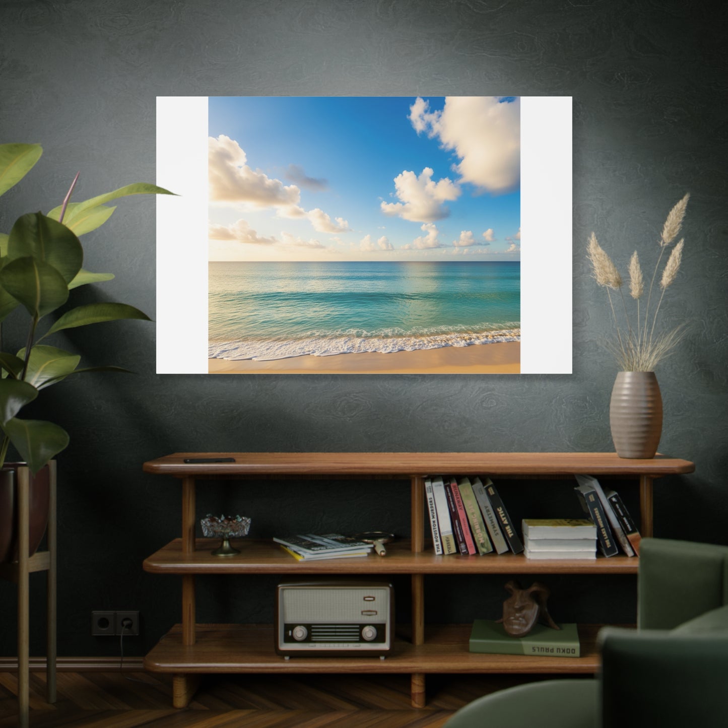Serene Beach Canvas Art Piece