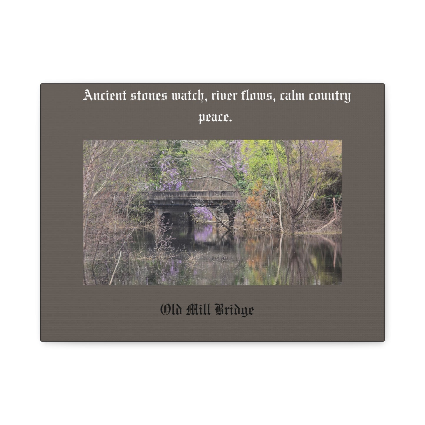 Nature-Inspired Matte Canvas Print: Old Bridge Wall Art