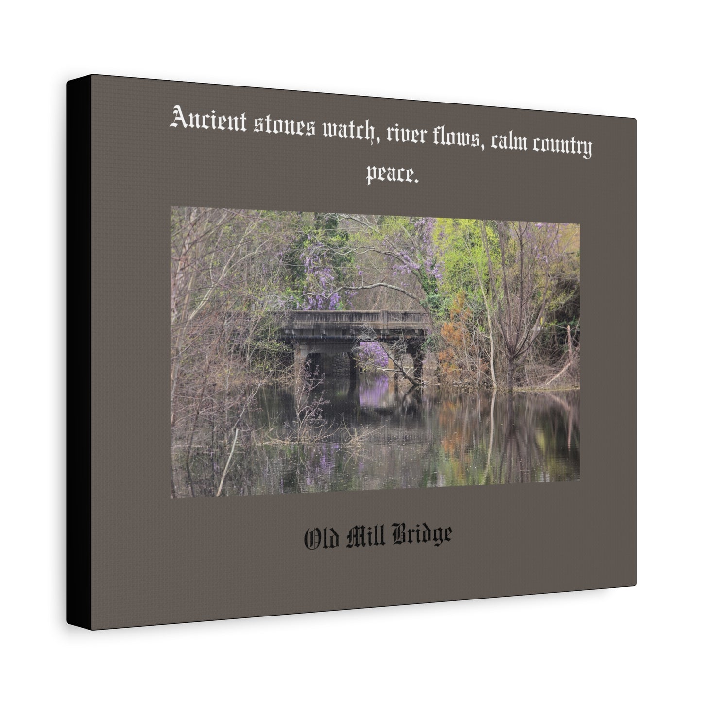 Nature-Inspired Matte Canvas Print: Old Bridge Wall Art