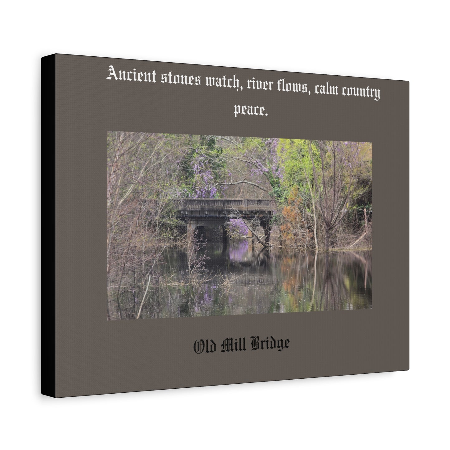 Nature-Inspired Matte Canvas Print: Old Bridge Wall Art