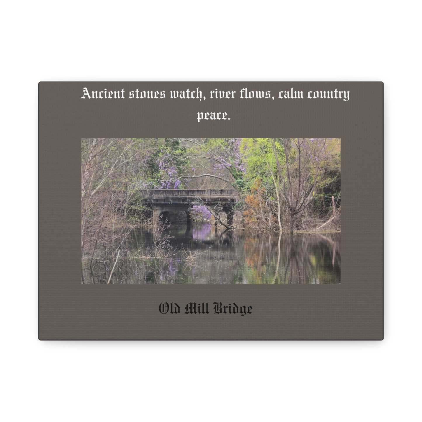 Nature-Inspired Matte Canvas Print: Old Bridge Wall Art