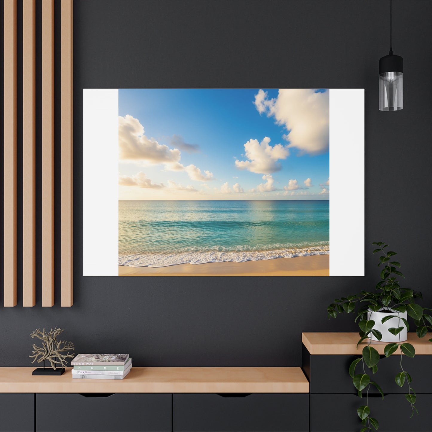 Serene Beach Canvas Art Piece