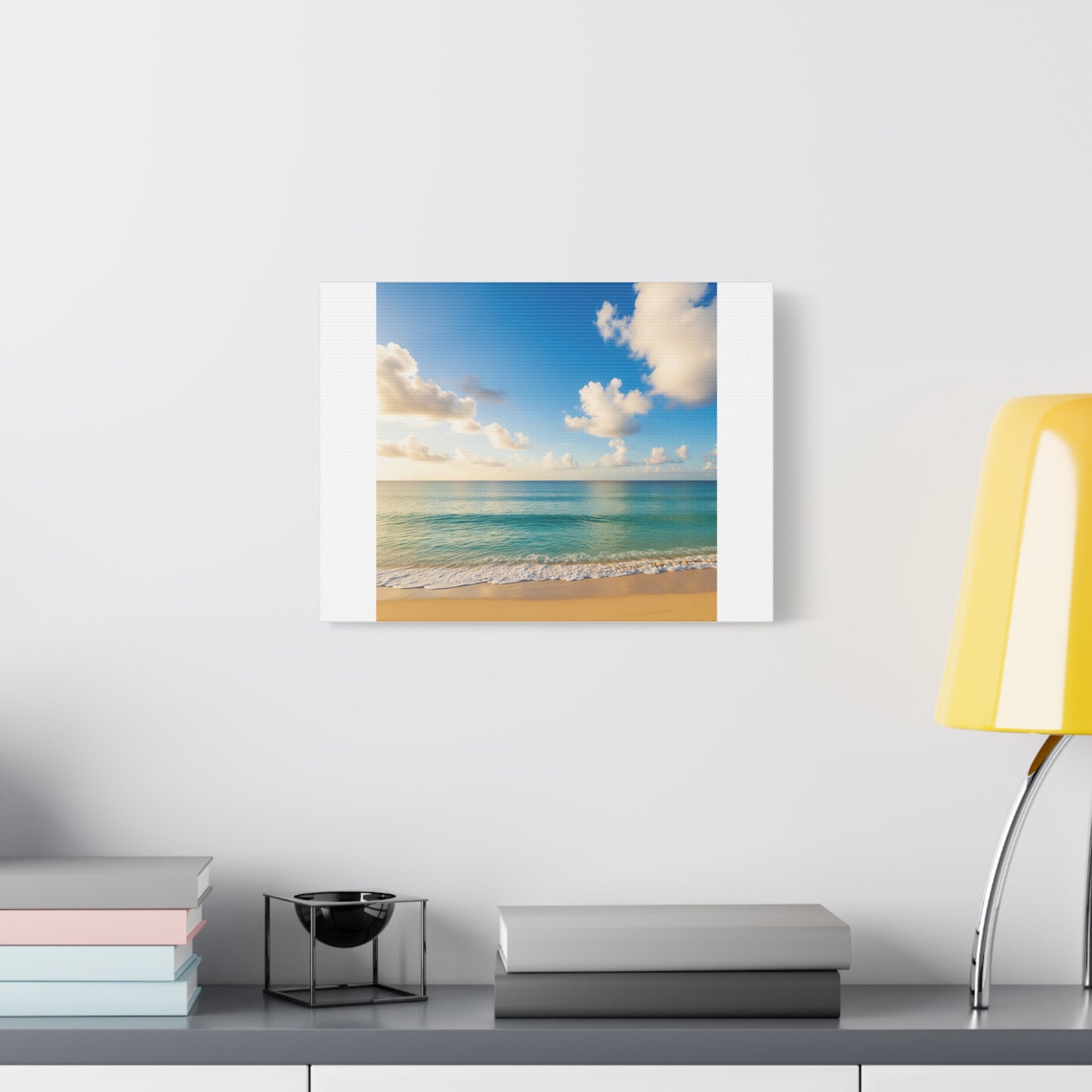 Serene Beach Canvas Art Piece