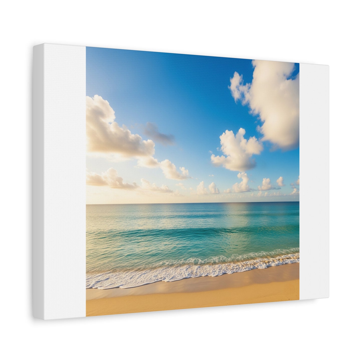 Serene Beach Canvas Art Piece