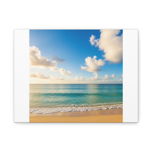 Serene Beach Canvas Art Piece