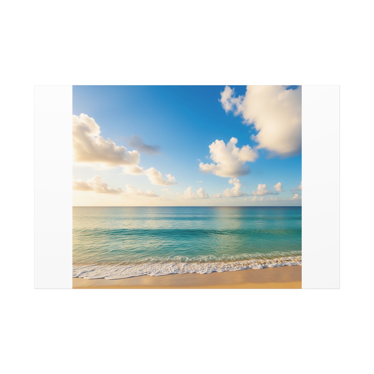 Serene Beach Canvas Art Piece