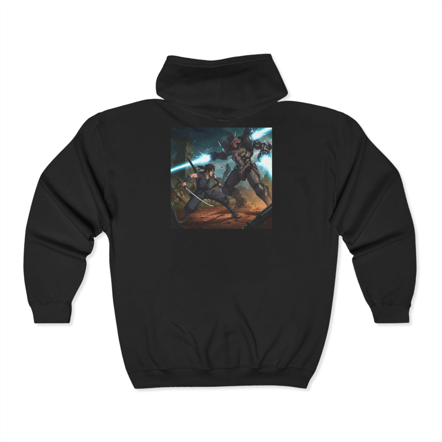 "Beauty Is Subjective" with Sci-Fi Design Full Zip Hooded Sweatshirt